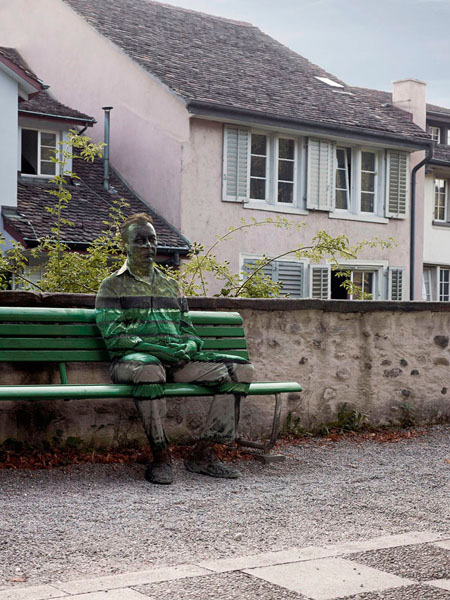 Photograph Simon And Kim Bench Camouflage on One Eyeland